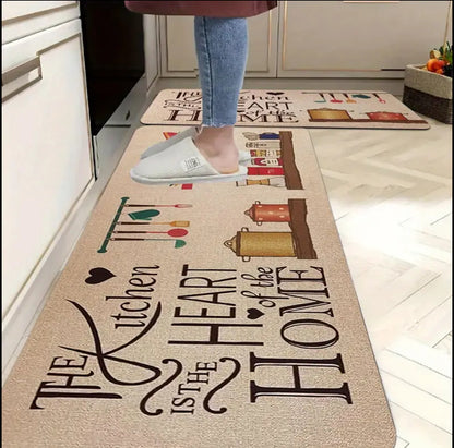 2pcs Rubber bottom kitchen mats