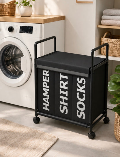 partition dirty clothes laundry basket TROLLEY RACK