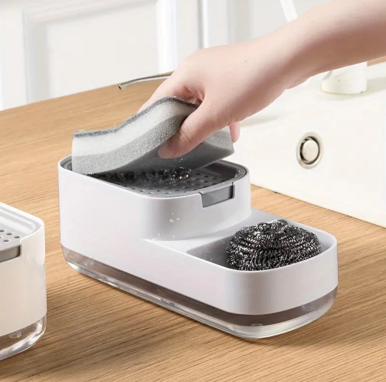 3-in-1 Kitchen Soap Pump with Sponge