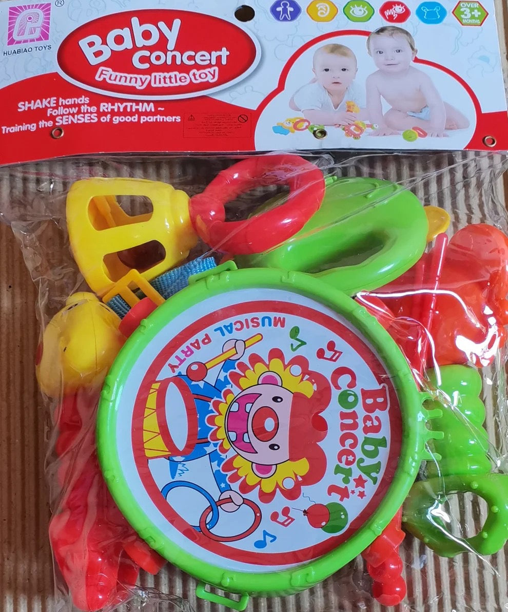 Baby Rattle & Musical Drum Toy Set