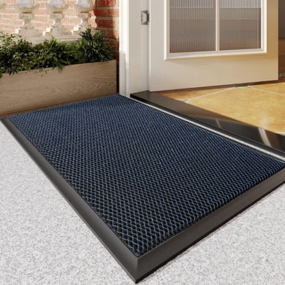 Non-slip heavy rubber doormat with a comfort feet feel.