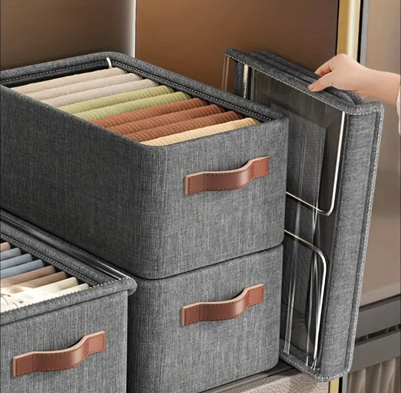 Collapsible Fabric Organizer with a Cover