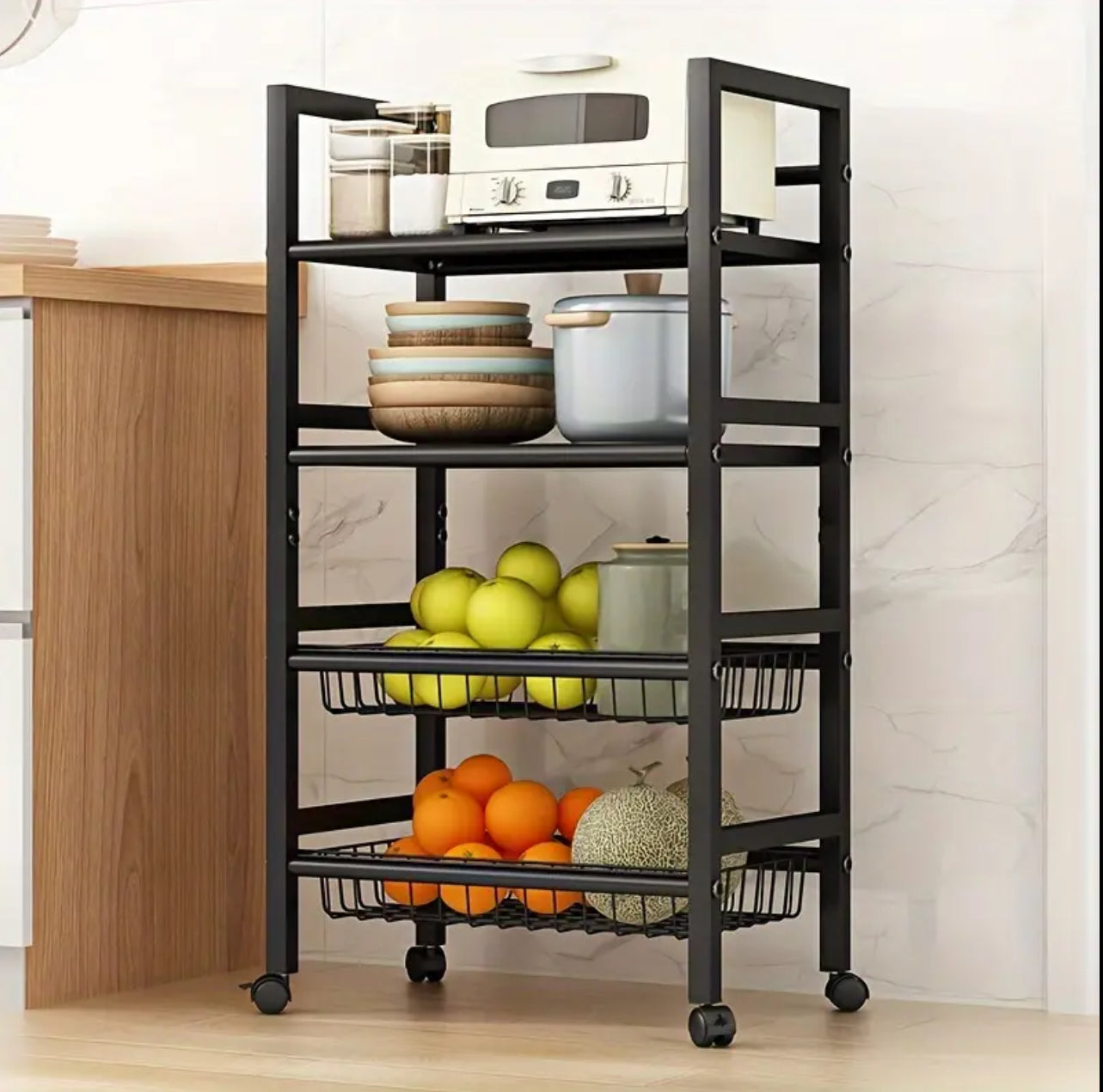 4 layers Multifunctional Metallic rack