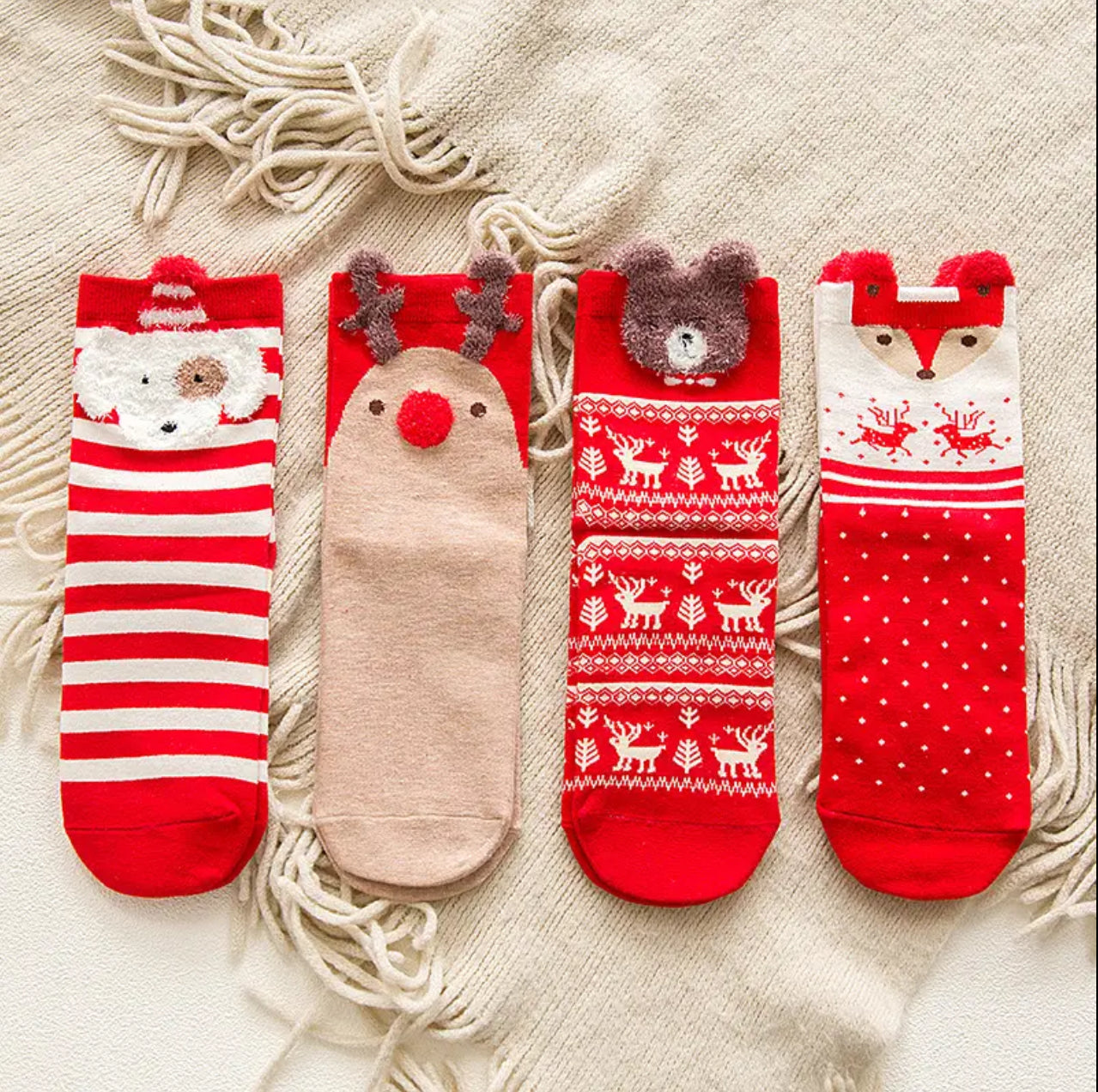 Cartoon Christmas Socks