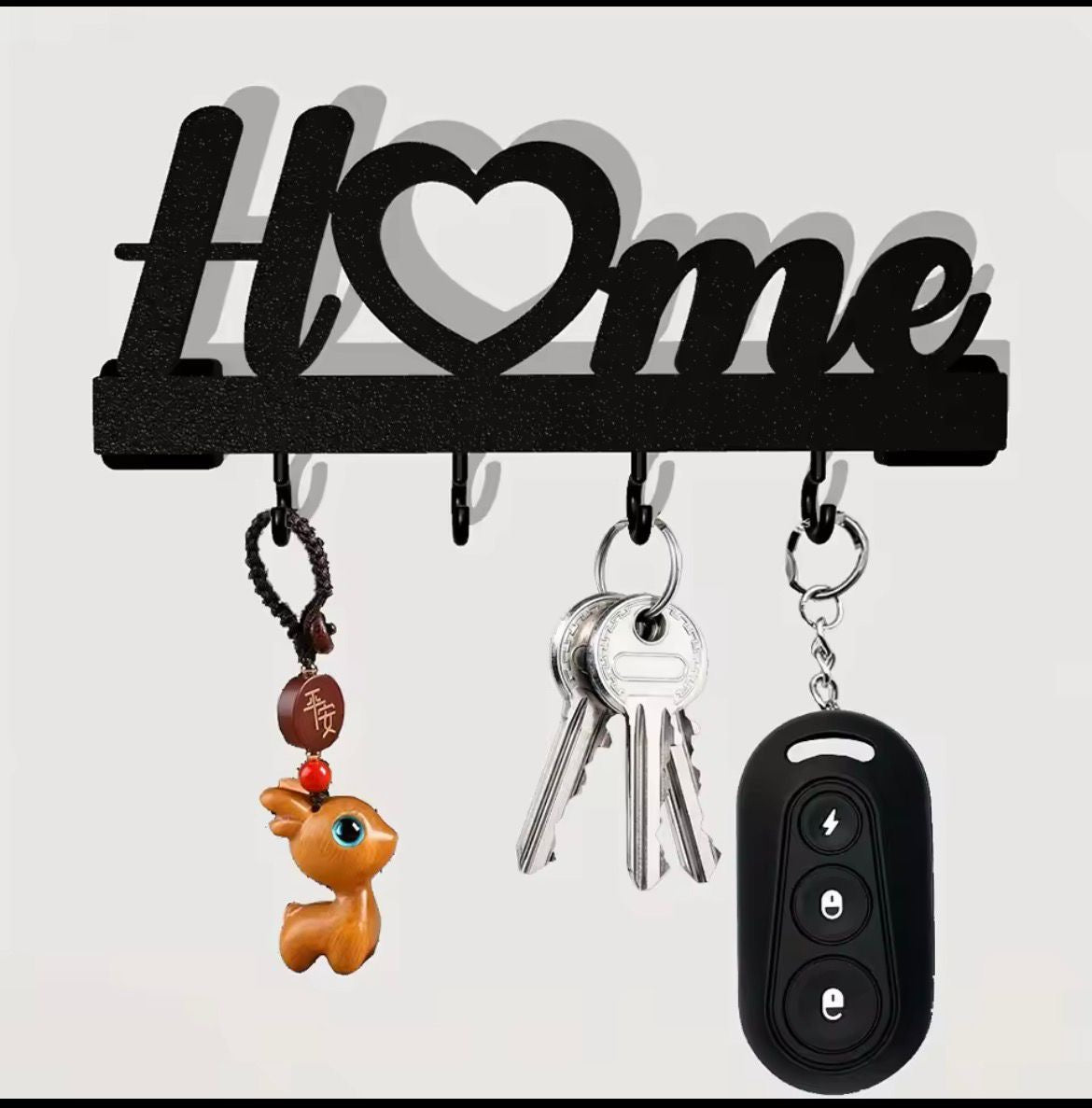 Aluminum Metal Wall Art No Drill Adhesive Key Holder Entryway Home Decor