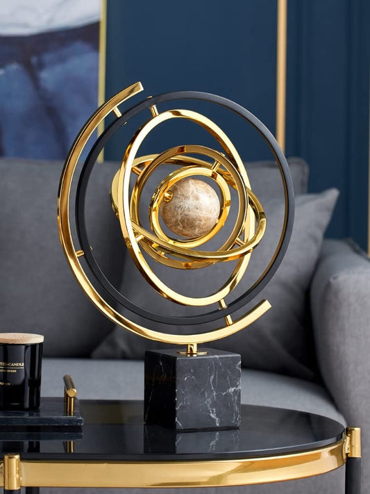 Statue Luxury Office Desktop Globe Study Room Decor