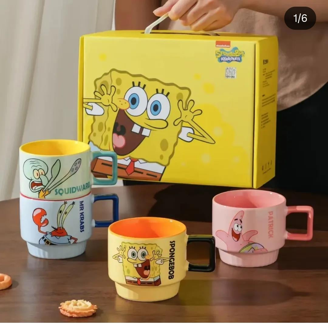 4pc set Sponge Bob Mugs