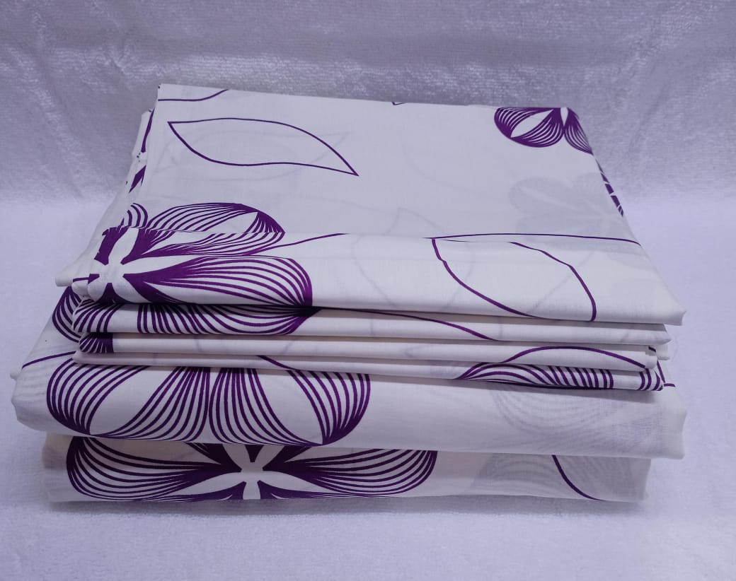 Two flat bedsheet both floral and 4 pillowcases cases size 6*7