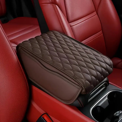 Universal car armrest pad with side storage