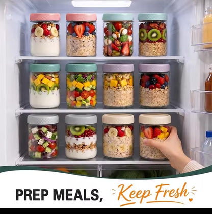 3pc set glass food storage containers.
