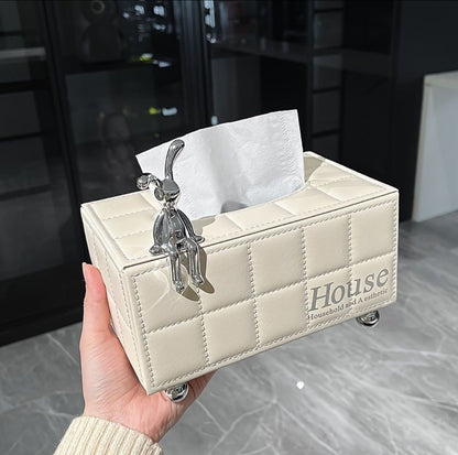 Light Luxury Simple Modern Nordic Home Decoration Napkin Holder/Leather Tissue Box