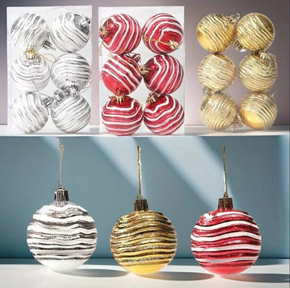 6pcs New Plastic Christmas Ball 6cm Abnormal Shaped Ball