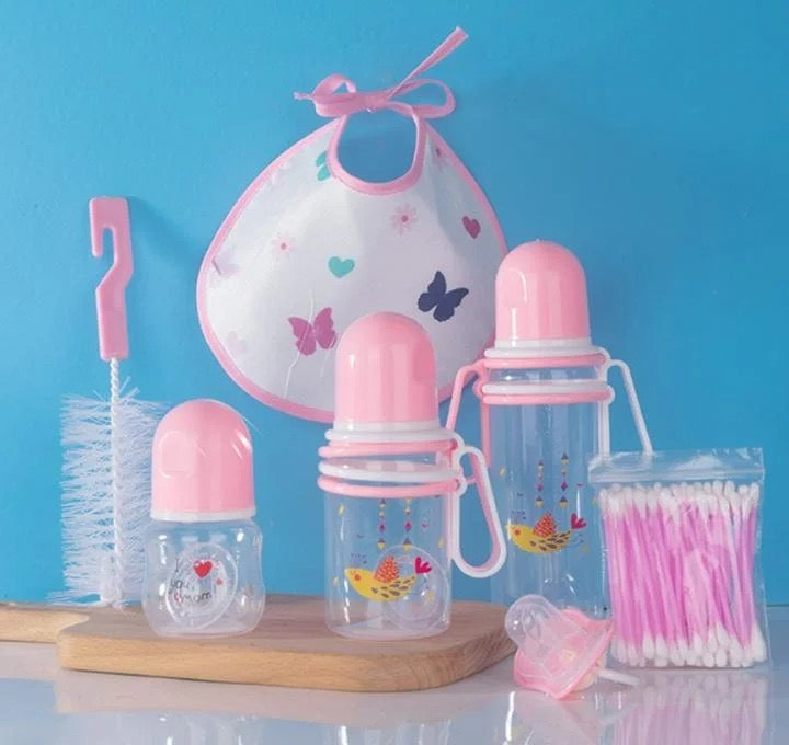 8pcs Baby Feeding Bottle Newborn Gift Set