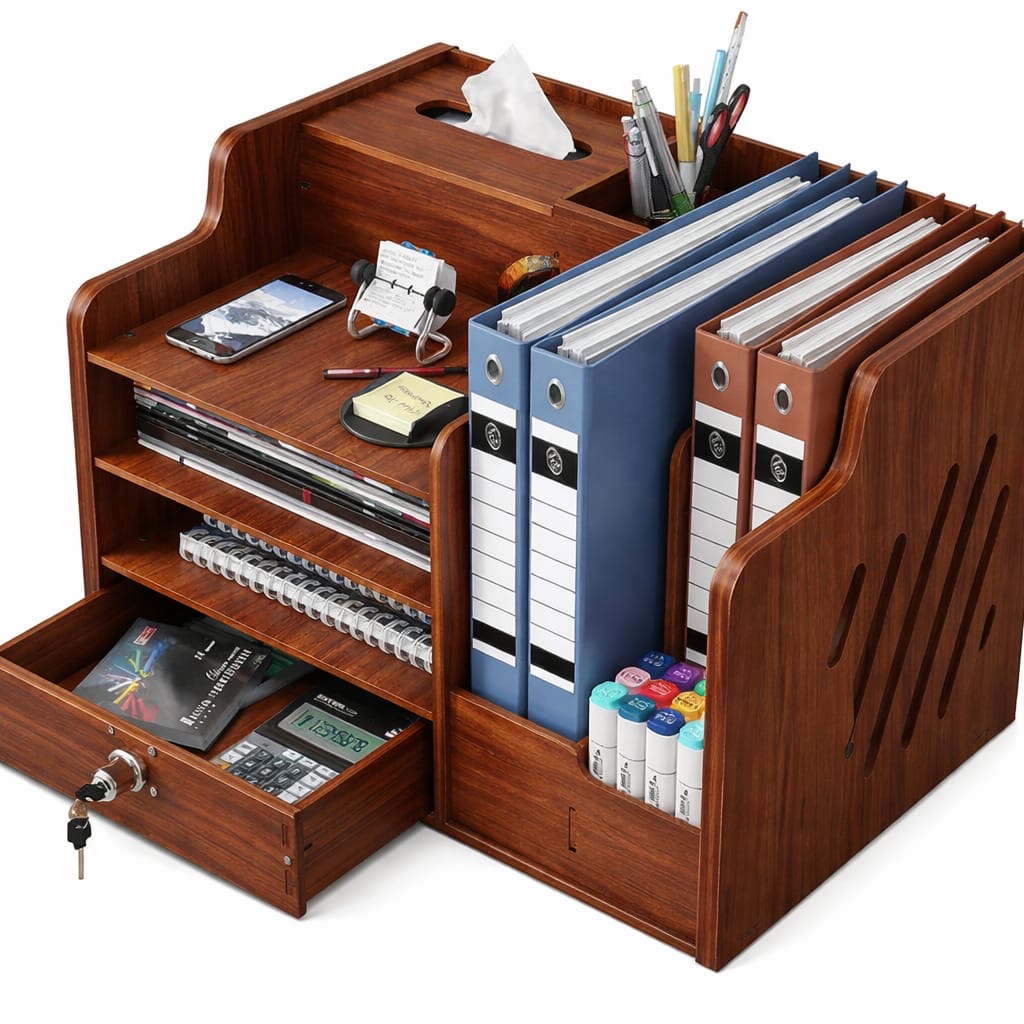 Bamboo Desk Organizer