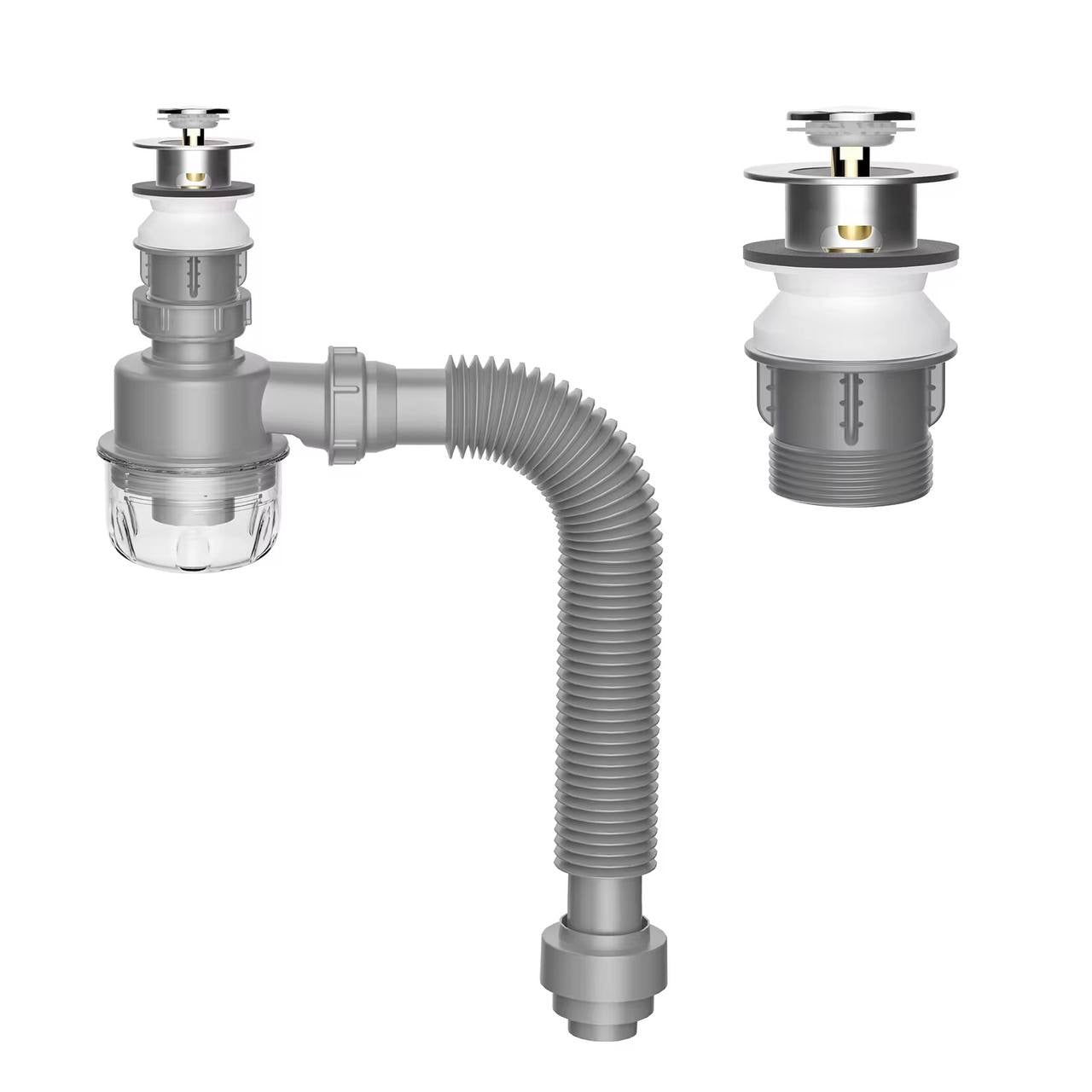 Space saving sink drain magic bend