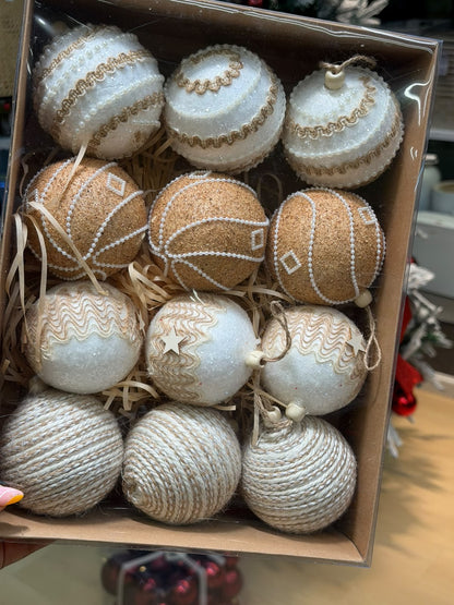 🤍✨ Champagne & Ivory Luxe Christmas Baubles ✨🎄