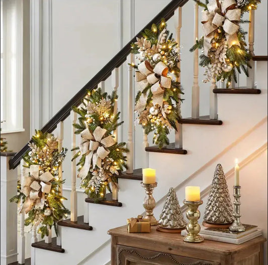 Stairway Wreath Pendants LED Lights Staircase Wreath Ornament