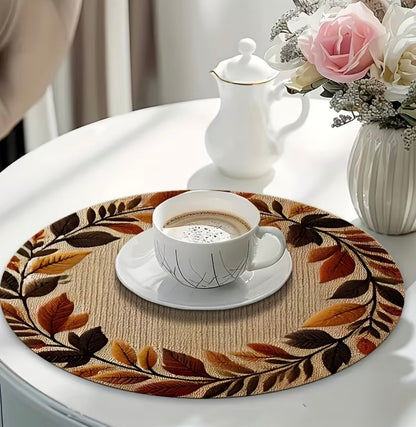 Non-woven round placemat kitchen dinning table mat.