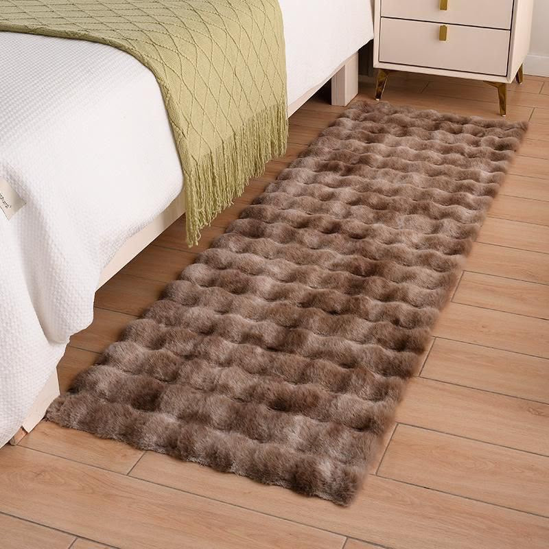 Thickened Bubble Velvet Carpet, Bedroom Bedside Bay Window Mat