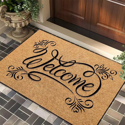 Novelty entry door mat