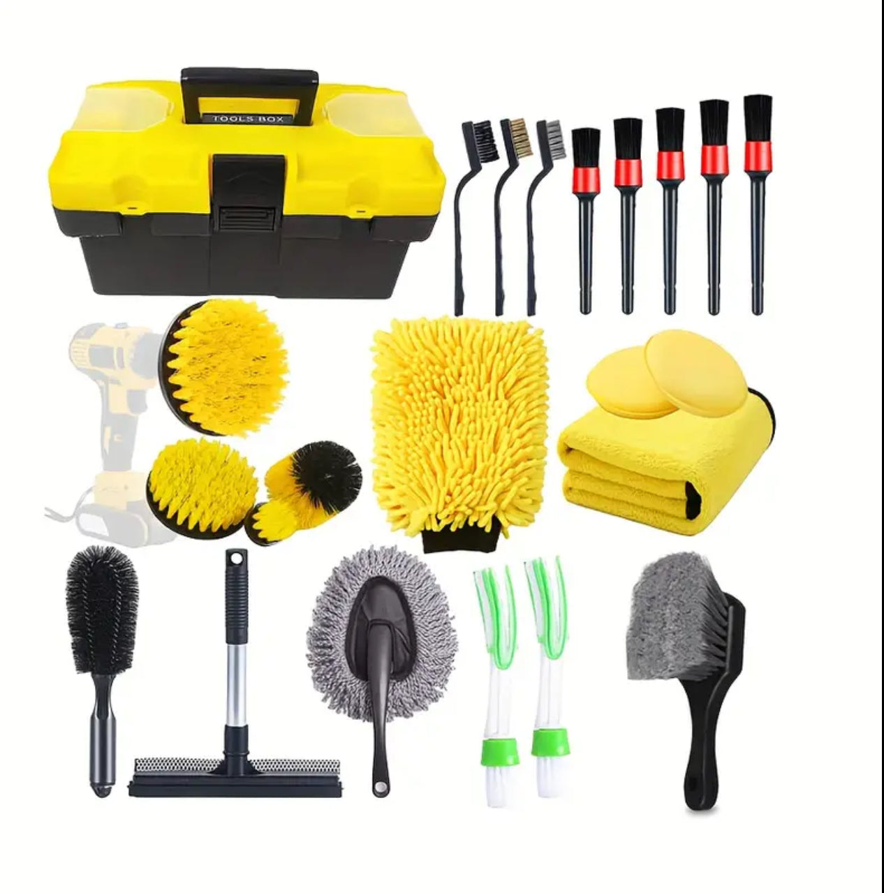 25PCS DETAIL CAR CLEANING TOOL KIT