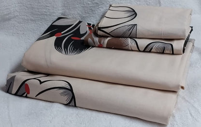 A pair of both printed pure cotton bedsheets