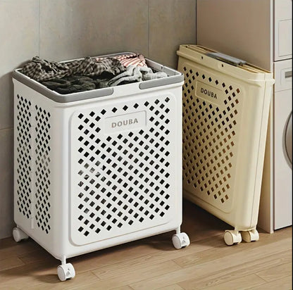 Big Foldable Eco-Friendly Laundry storage basket with wheels