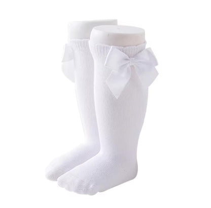 New Cotton Bow Baby Girls Knee High Socks