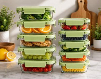 10 pcs Food grade glass lunch box