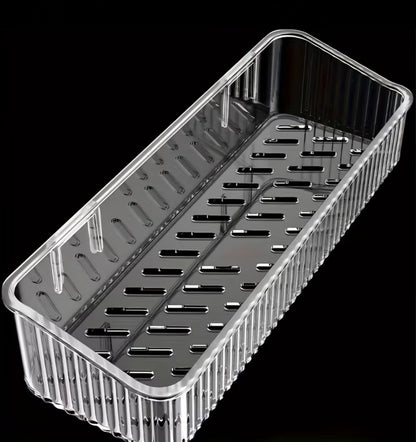 Acrylic wall mounted bathroom organizer