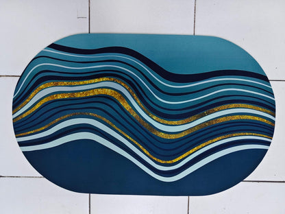 Rubber bathroom mats