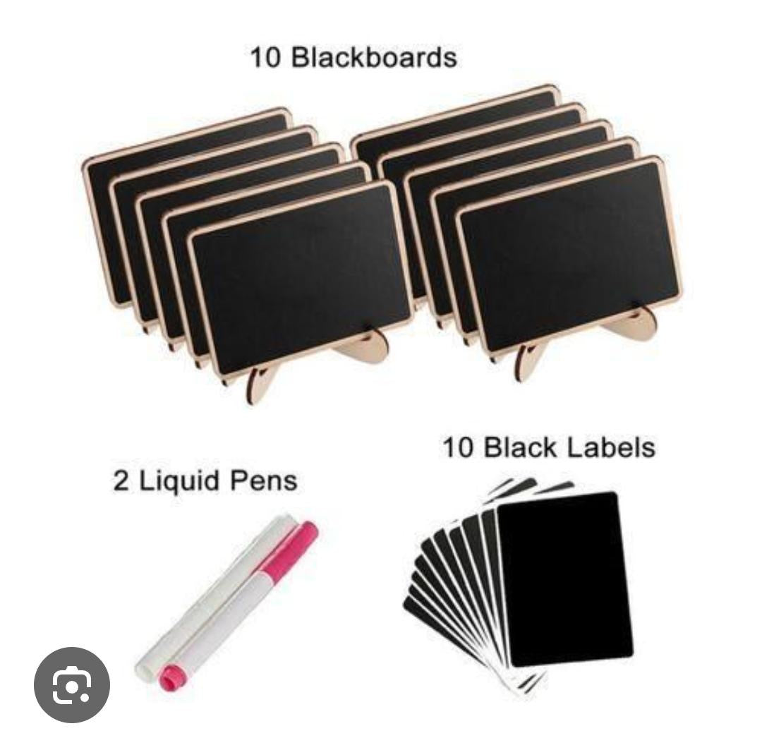 10 sets Mini chalkboard with a wooden Frame rectangle