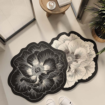 Bathroom absorbent diatom mud doormat