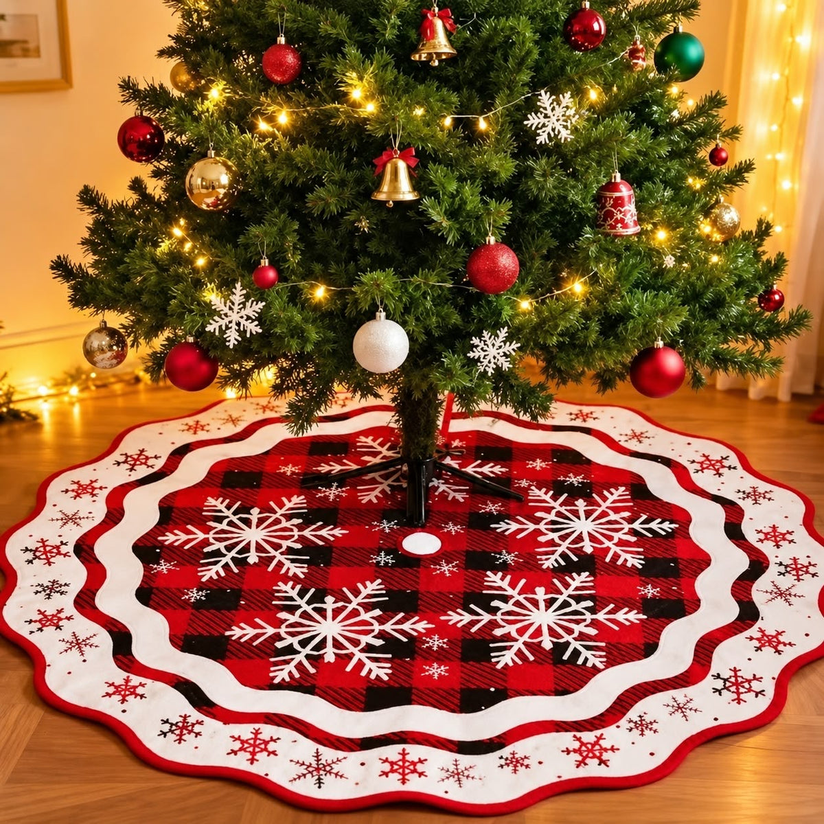 2026 Christmas Tree Skirt – Round Decorative Floor Mat