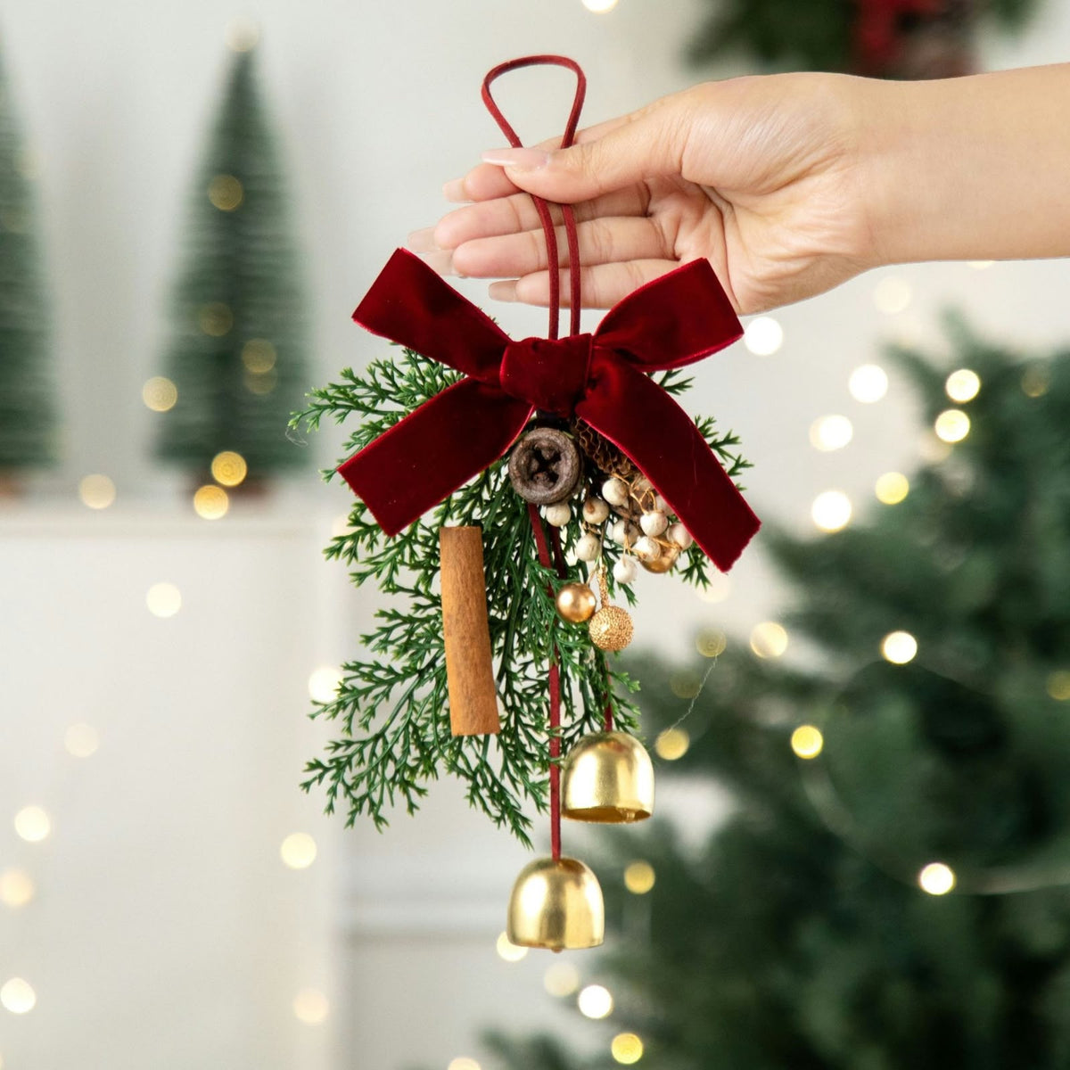 Christmas Bell Wind Chime ,Festive Door Hanging Decoration