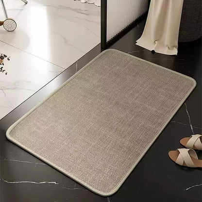 Linen super absorbent bathroom mat