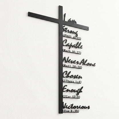 Metal Cross biblical scriptures Artistic wall decor