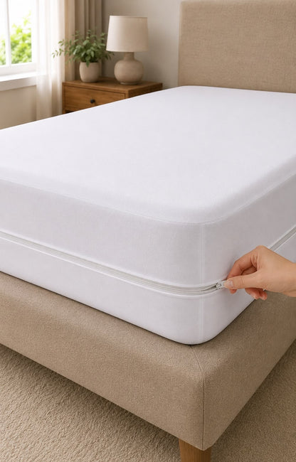 Zipped High Quality Mattress Cover; Protector
