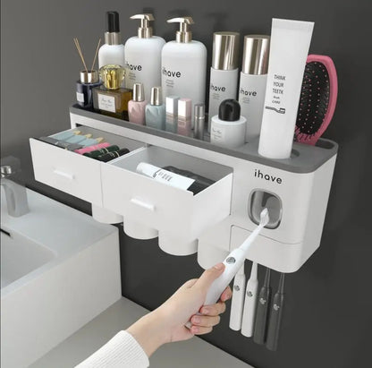 Automatic toothpaste Dispenser with 4 cups