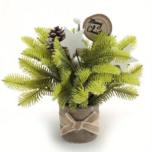 1Pcs Tabletop Exquisite Mini  Christmas Tree Stump