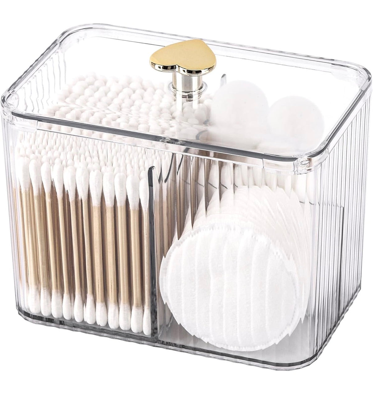3-Compartment Clear Acrylic earbud/multipurpose Organizer