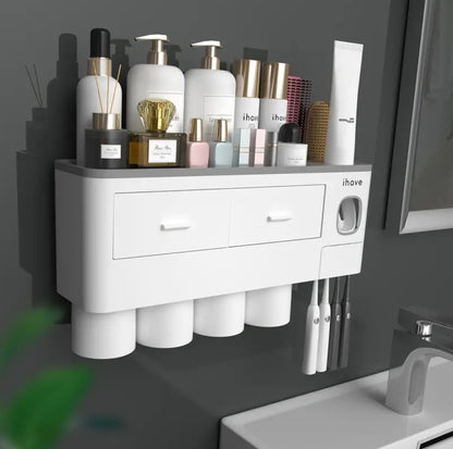 Automatic toothpaste Dispenser with 4 cups