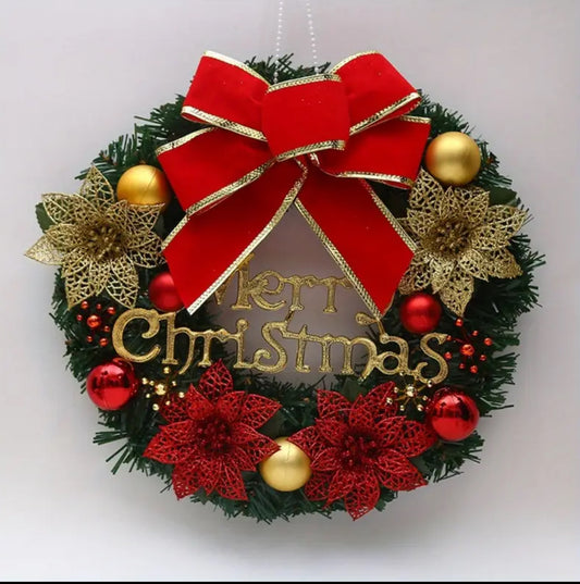 Christmas wreath with lights