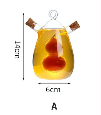 2 in 1 double mouth oil and vinegar dispenser