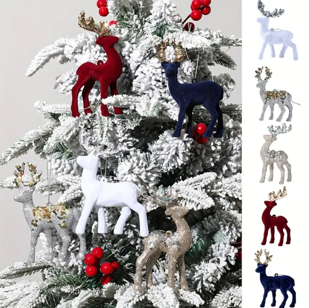 Christmas Elk Decoration Christmas Deer Plastic Hanging Decorations