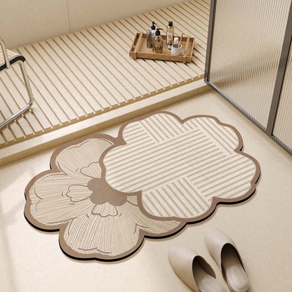 Bathroom absorbent diatom mud doormat