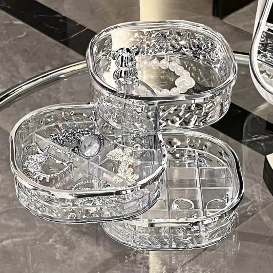 Rotating jewellery organizers.