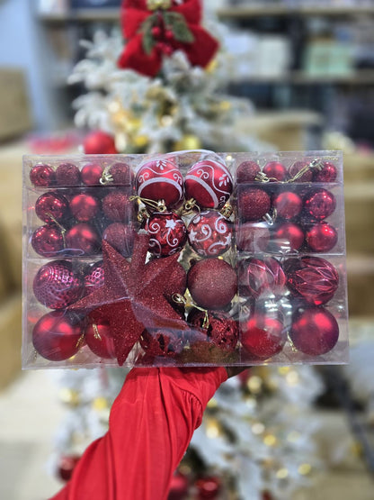 101 Christmas baubles set with a star