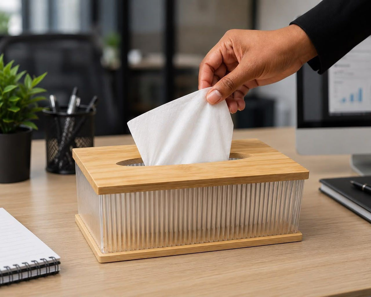 Bamboo serviette box