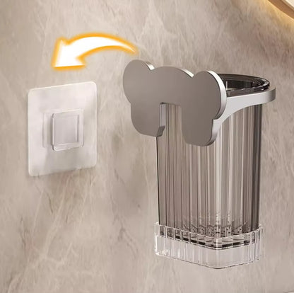 Wall Mount Toothbrush Holder & Bathroom Organizer .